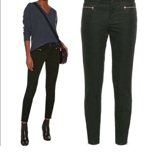 J Brand Iselin Velvet Skinny Ankle Pants